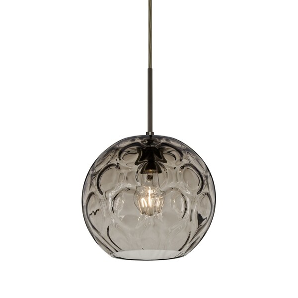Besa Lighting Bombay Cord Pendant, Smoke, Bronze Finish, 1x60W Incandescent 1JT-BOMYSM-BR - main